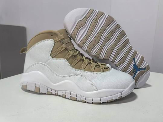 Air Jordan 10 Linen White AJ X Men's Basketball Shoes-08